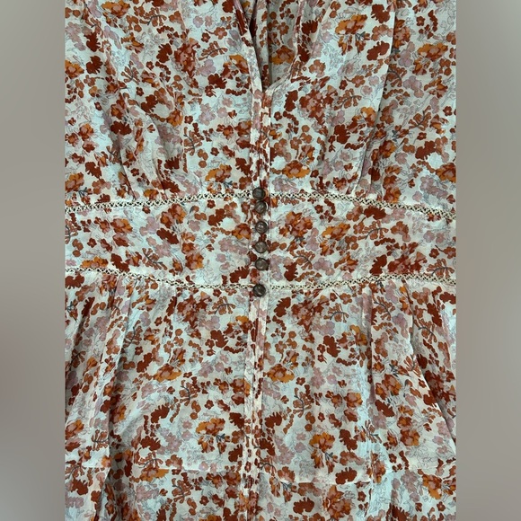 Moulinette Soeurs by Anthropologie Amelie Blouse Silk Blend - Size 2 - Picture 6 of 9